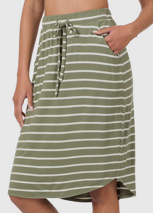 Summer Nights Striped Skirt - 2 colors
