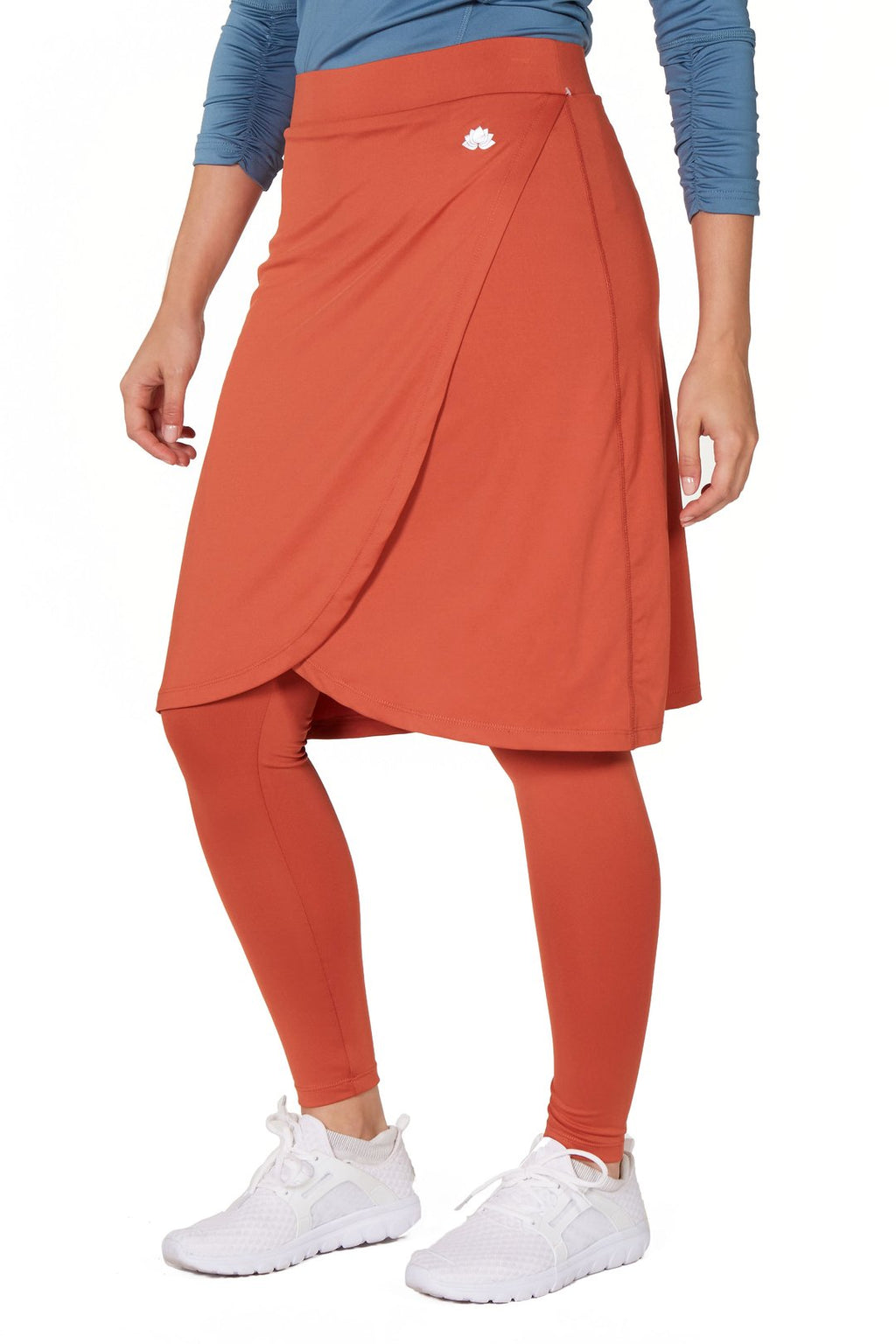 Faux Wrap Copper Coin Athletic Skirt