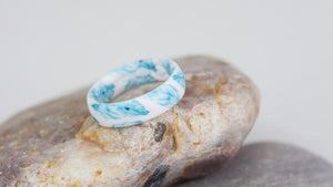 Groove - Thin Soar Ring - Teal