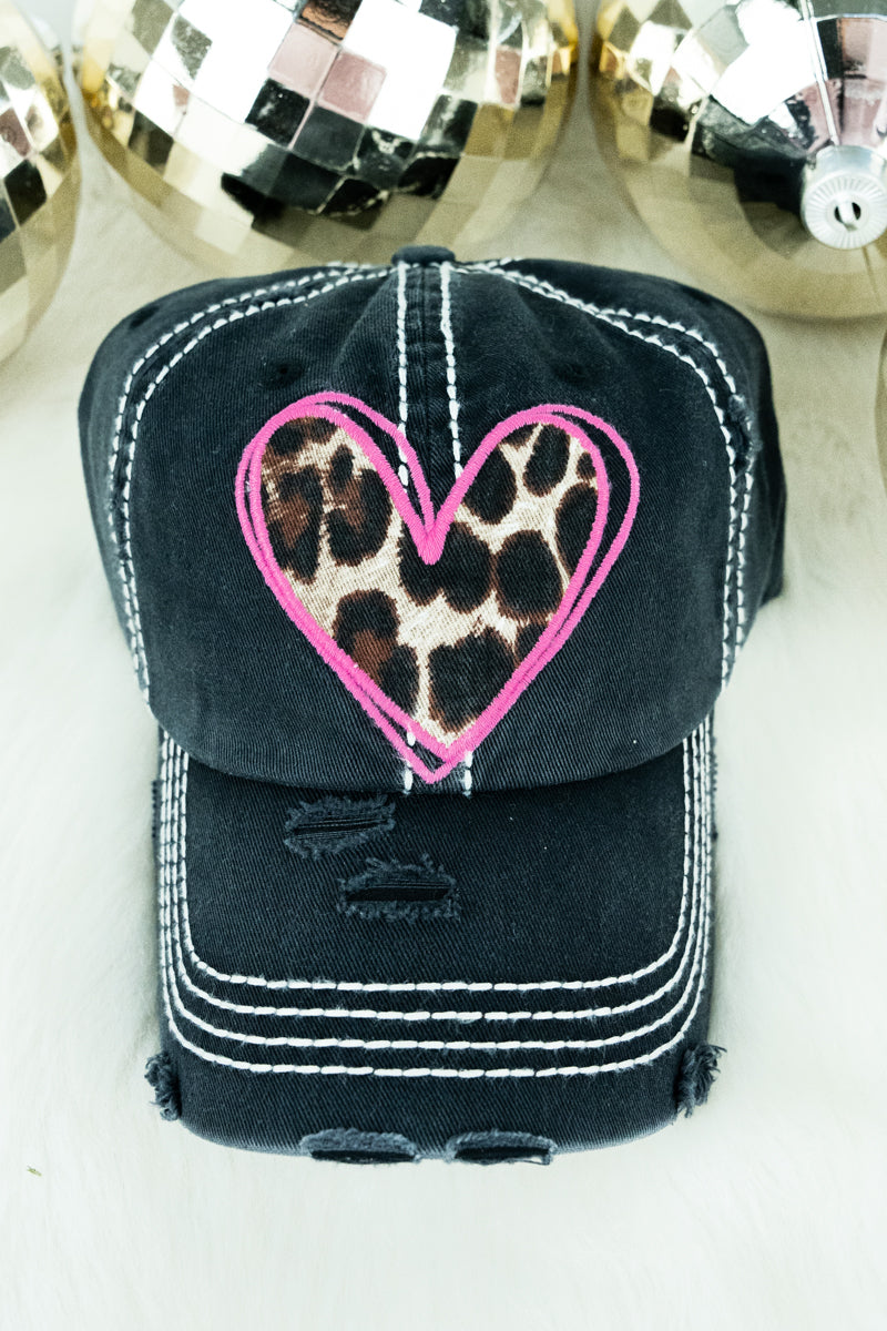 Leopard Heart Caps
